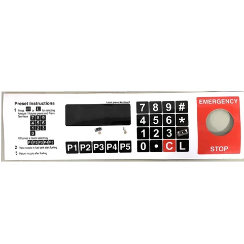 Fuel Dispenser Oil-Resistance Membrane Switch Keyboard for Fuel Dispenser