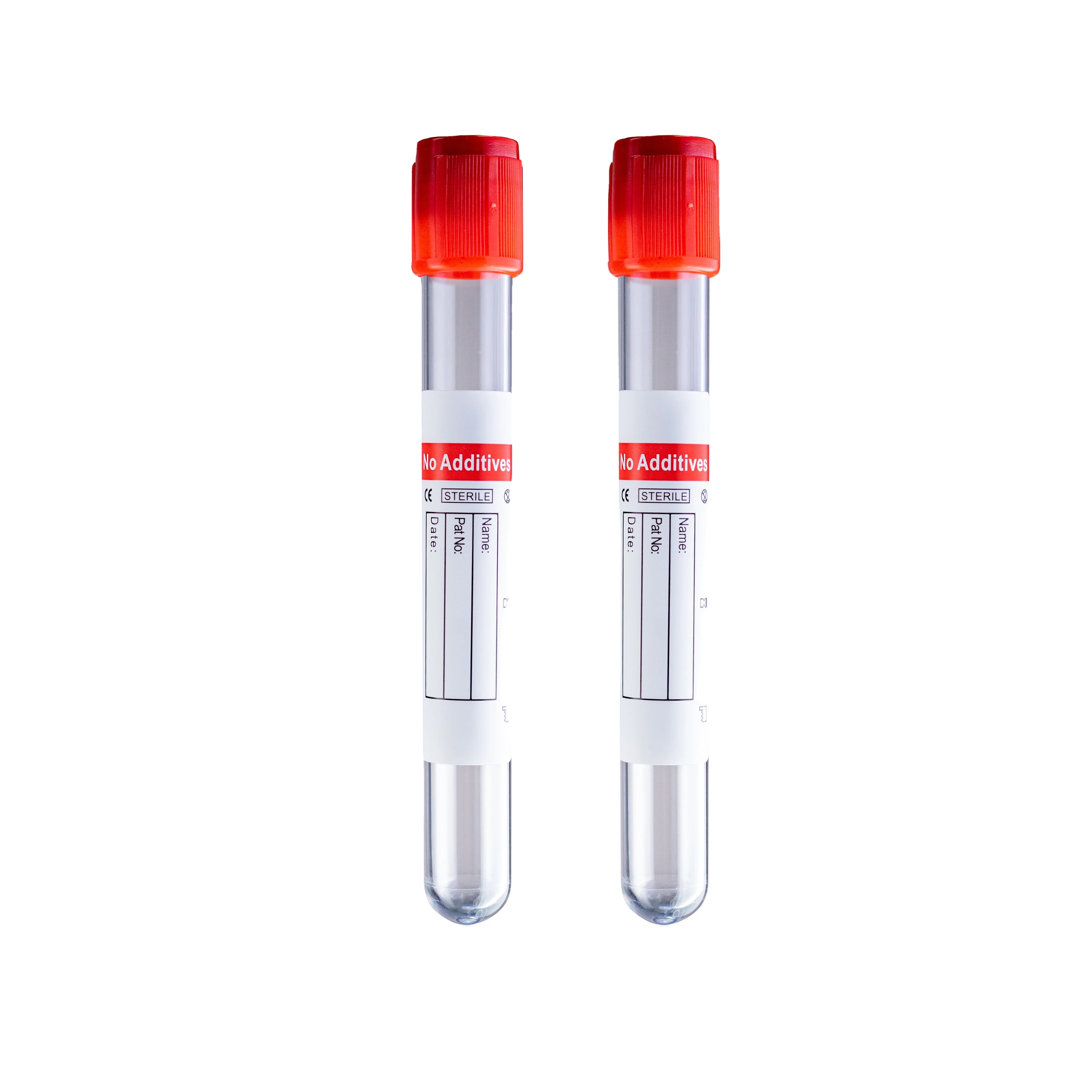 factory price /no additive disposable vacuum blood collection tube/medical test  glass tube