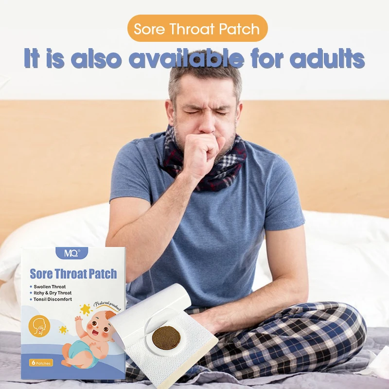 MQ Tonsil discomfort relief asthma kids fast sore throat patch swollen throat itchy dry throat plaster cough relief patch