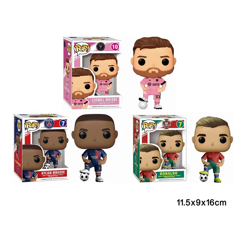 Hot selling European cup Mbappe Ronaldo Messi Action Figure for Fans and Collectors Kits