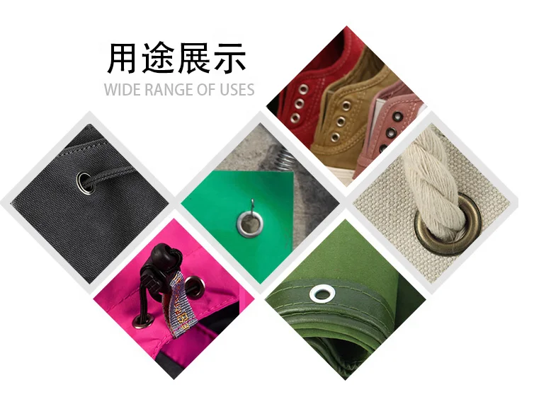 Different size inside diameter 40 mm Gold Silver Brass stainless metal eyelets garment eyelets for fabric