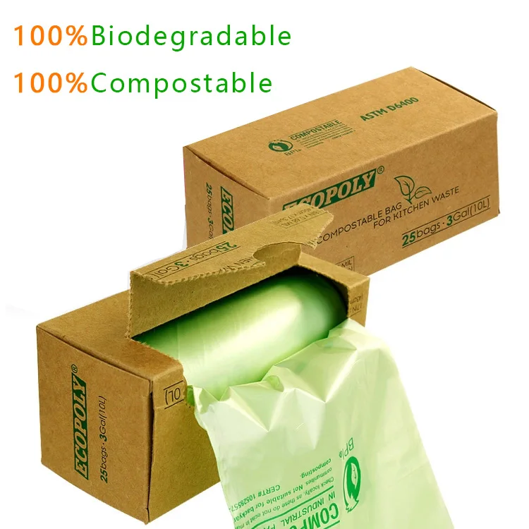 Eco-Friendly Garbage Bags Trash Compostable Biodegradable Packaging Bag With Cheap Price Low MOQ