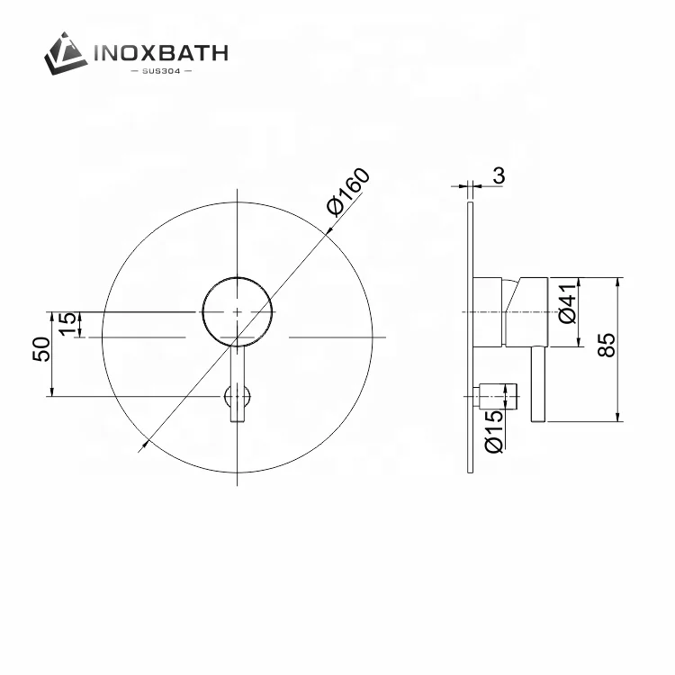 Hot Cold Water In-wall Mounted 304 Stainless Steel Bathroom  Shower Mixer set bath concealed Shower Faucet