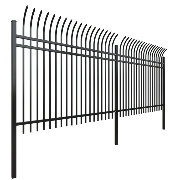 Factory Price Top Slats Privacy Palisade Fence Security Iron Aluminum Alloy Fencing
