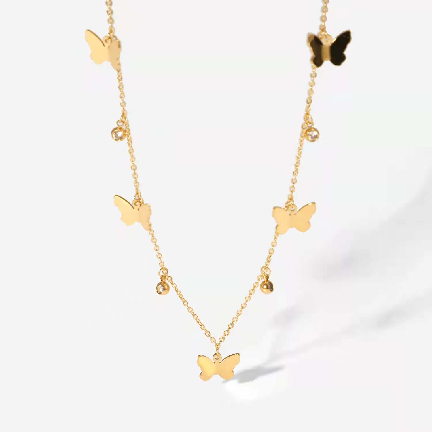 Fashion Women Choker Butterfly Women Tassel Pendant Necklace Jewelry For Girls