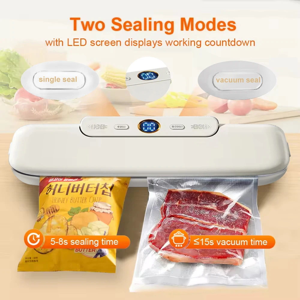 Wholesale Electric Mini Portable Automatic Vacuum Food Sealer Machine Plastic for Household Kitchen Food Preservation