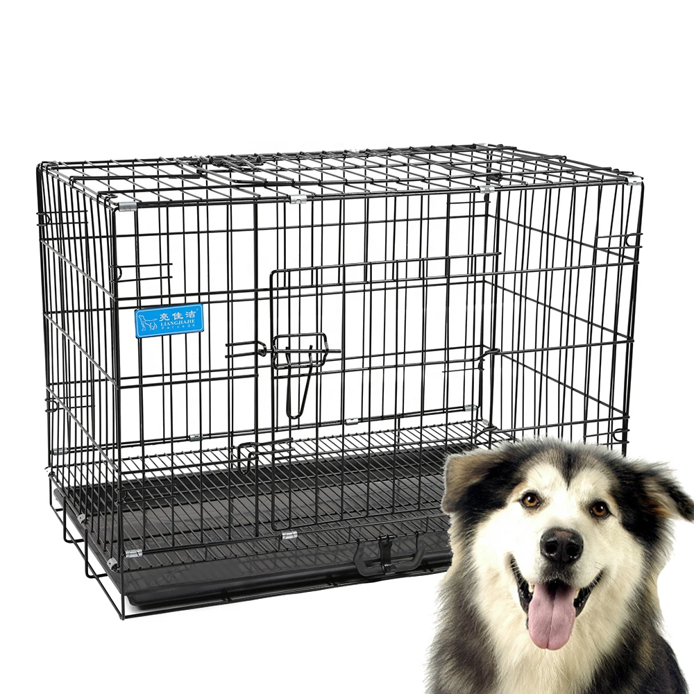 Lankit High Quality Bold Reinforcement Stainless Steel Double Door Pet Dog Cage Outdoor