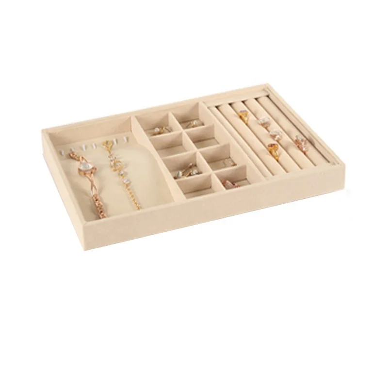 Amazing artwork fancy logo printed luxury pu leather rings earrings tray jewelry display