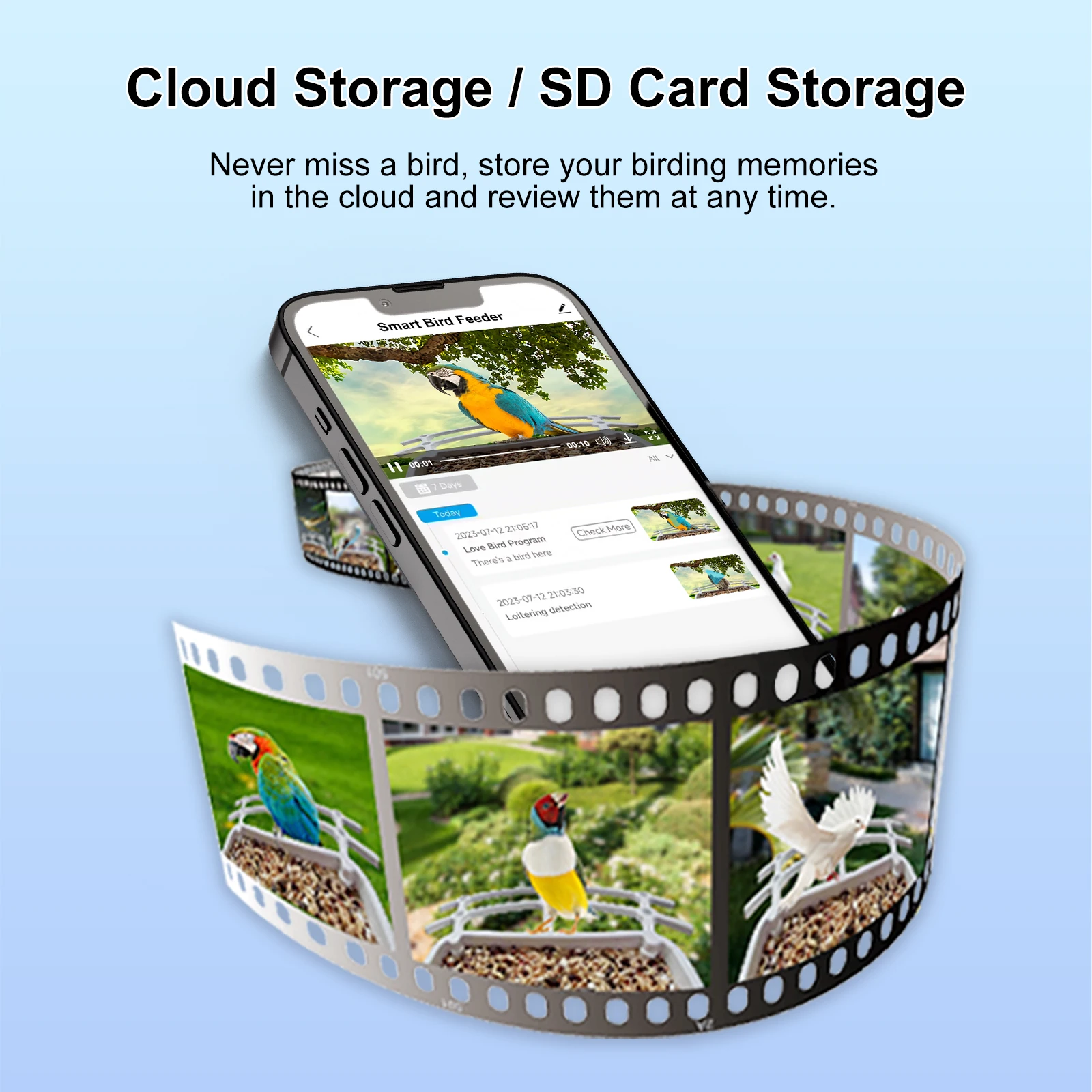 SMART BIRD FEEDER - Solar Powered Bird Feeder with 4MP Camera and Motion Detection