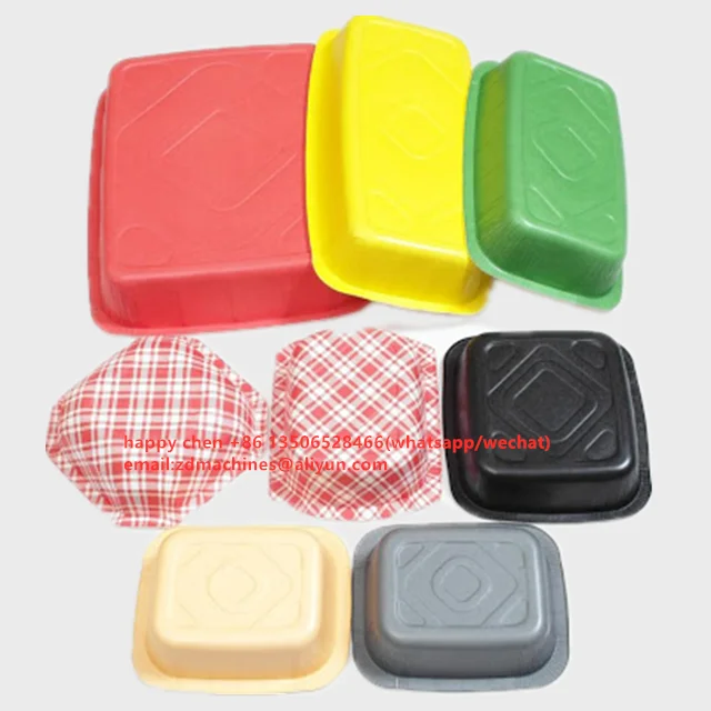 Компостируемые одноразовые лотки/отсеки, бумажный пищевой контейнер, формовочная машина, линия упаковки коробок на вынос