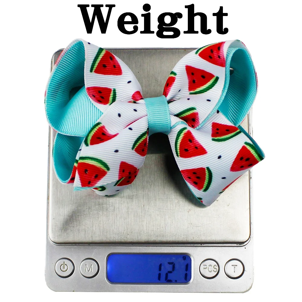 Новинка, летняя бутиковая лента для волос с принтом арбуза и фруктов, милые заколки для волос для девочек, милый бант для волос для детей, детей и подростков