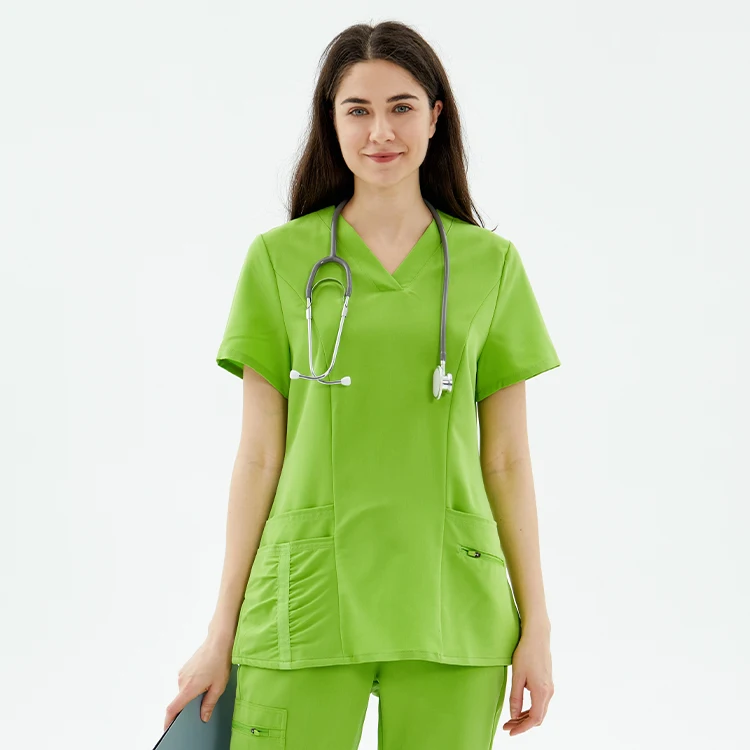 Fashionable Spandex Uniforms Clothing Wholesale Nurse Uniform Medical Consumables Uniforms Sets Medical