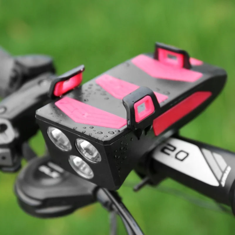 
2000AH and 4000AH battery capacity USB mobile phone holder power bank bicycle bike front LED lamp light 