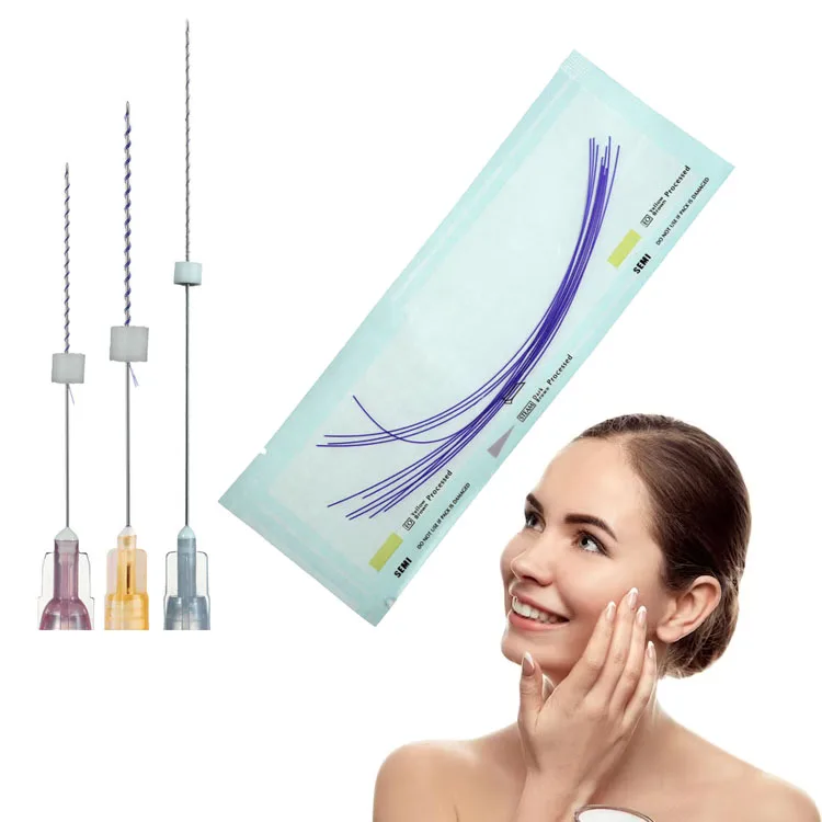 Heremefill  Collagen Face Skin Lifting Suture Needle Pdo Faden Cog Barbs Rose Contour Thread 4d With W Canula