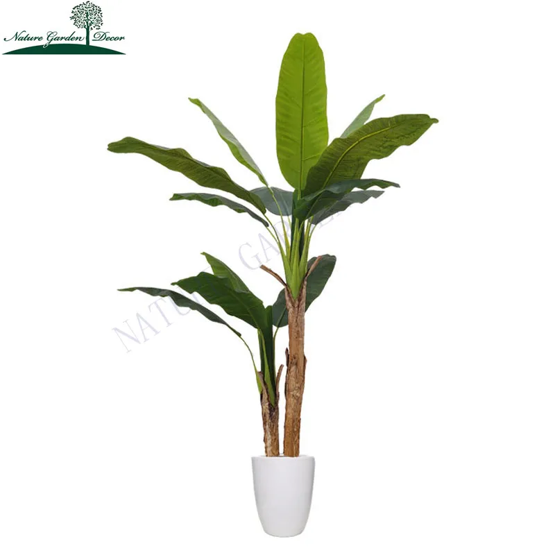 Modern Fake Banana Plants With Barks Supermarket Shopping Mall Decoration Artificial Traveller Palm Tree