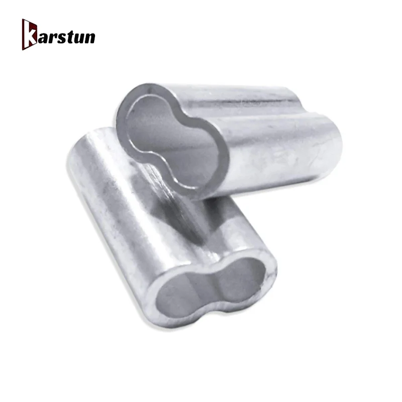 fishing line krimp Other fishing gear pesca  Aluminum Double Barrel hole crimp sleeve