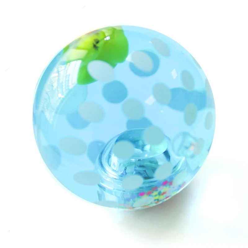65mm Duck Water Bounce Ball Light up Multi Color Flashing glitter bouncing rubber water ball with LED light