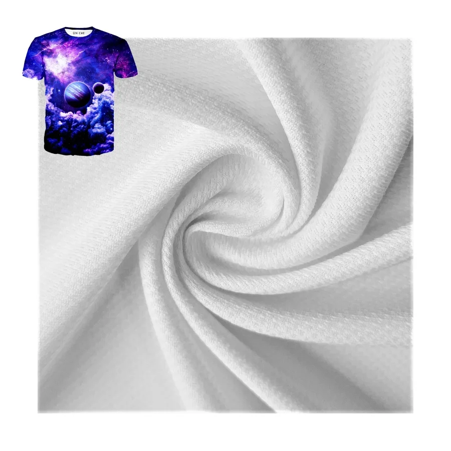 Thin and silky white 30d satin chiffon fabric printing material for making sportswear digital printing