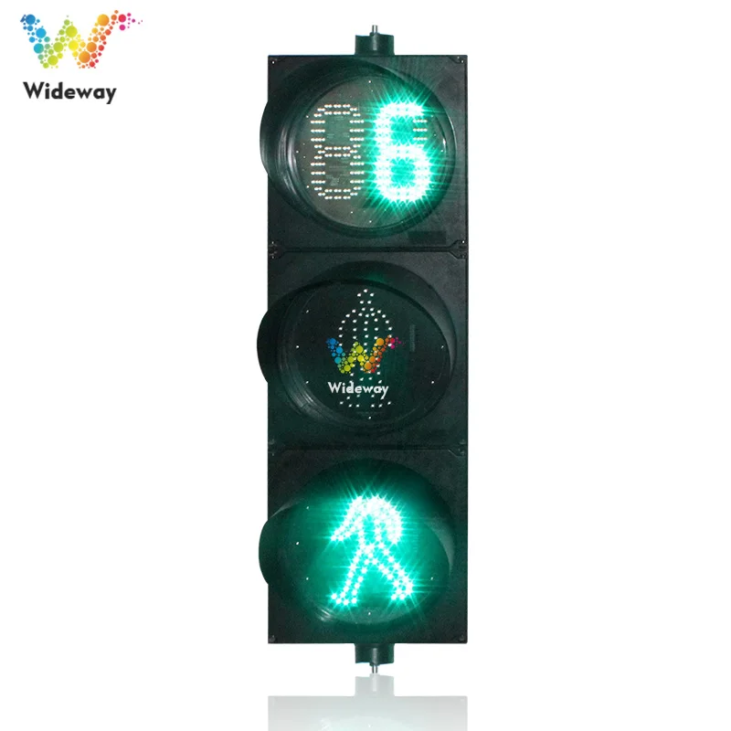 300 мм красный зелёный светодиодный светофор для пешеходов с таймером обратного отсчета