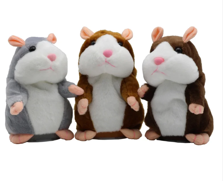 Pet Christmas Toy Speak Talking Sound Record Hamster Educational Plush Toy for Children Christmas Gift Talking Hamster Mouse