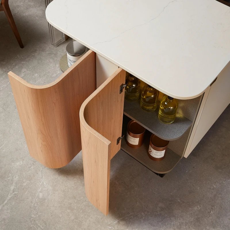 New Arrival Luxury Lacquer Modern Design U Shape Kitchen Cabinets With Island Kitchen Furniture Storage cabinet