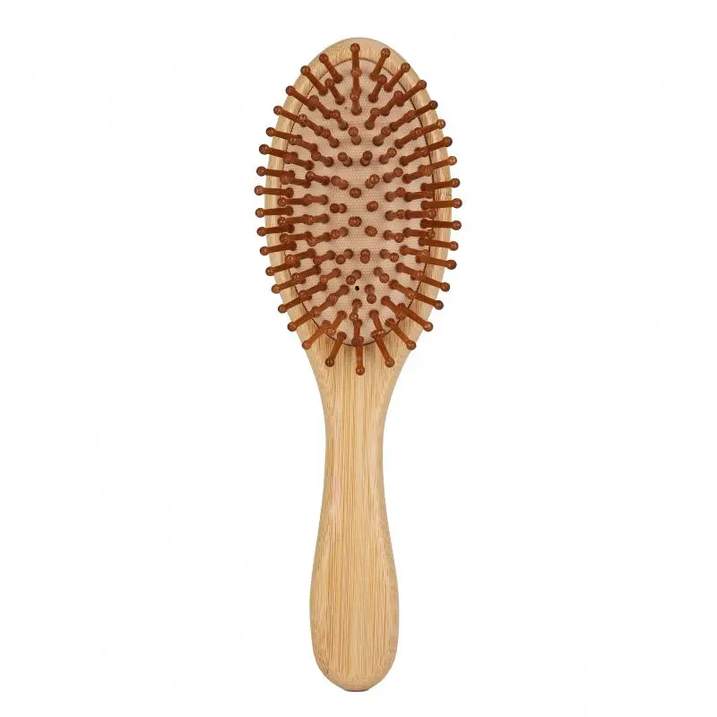 Bamboo Paddle Hairbrush For Kids Infused Oil Brush Packing Box Resin Back Cala Hair 100 Square Wet Handle Padle Brushes Plastic