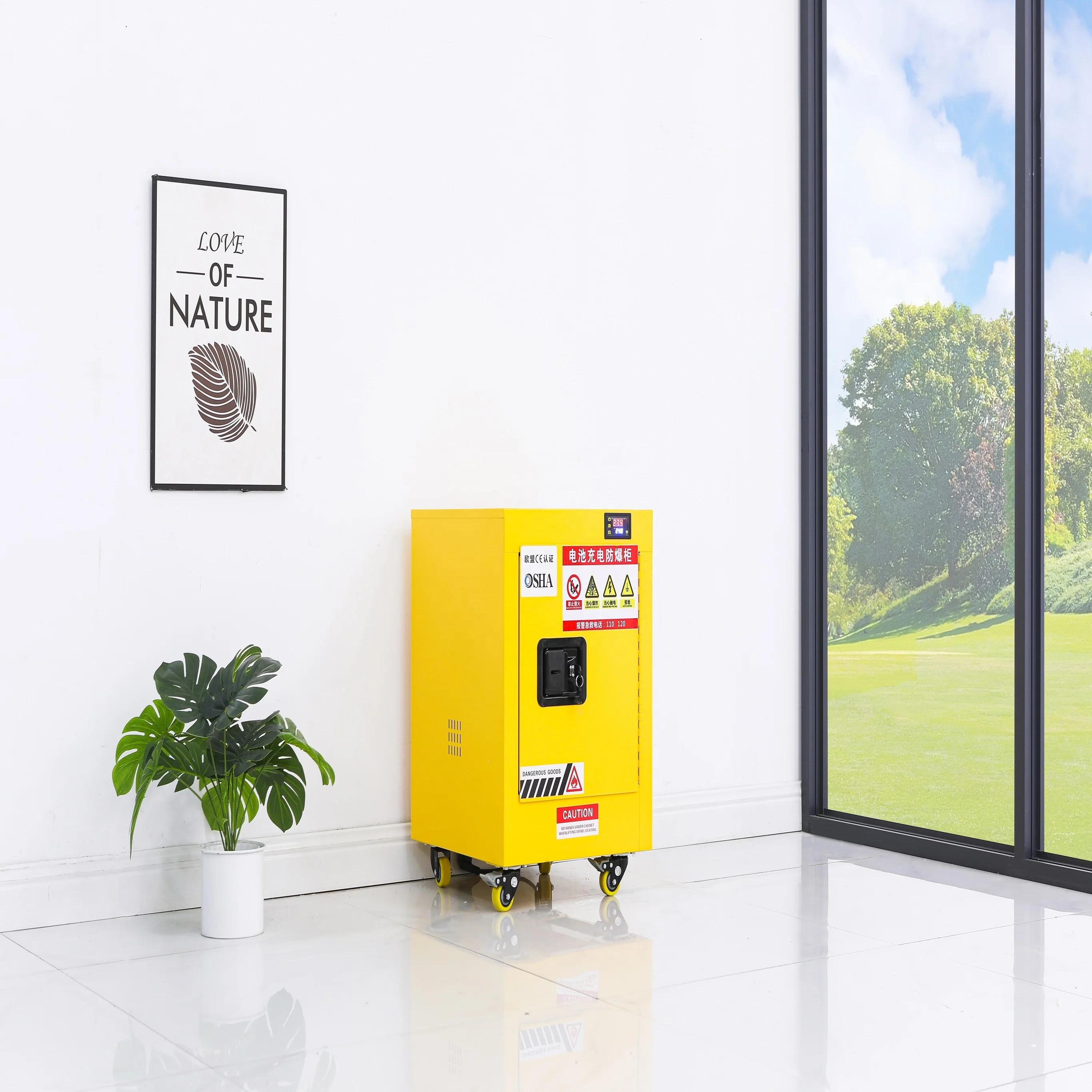 Customized Charging Locker Flammable Liquid Safety Storage Cabinet for School/Lab/Hospital