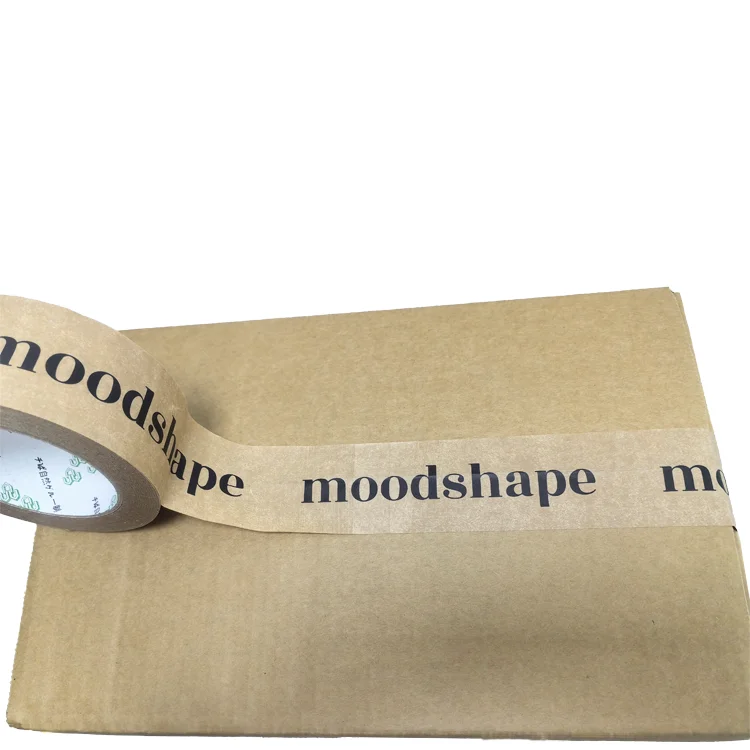 Custom Printed Logo Water Activated Appear Gummed Carton Packing Reinforced Kraft Tape Paper