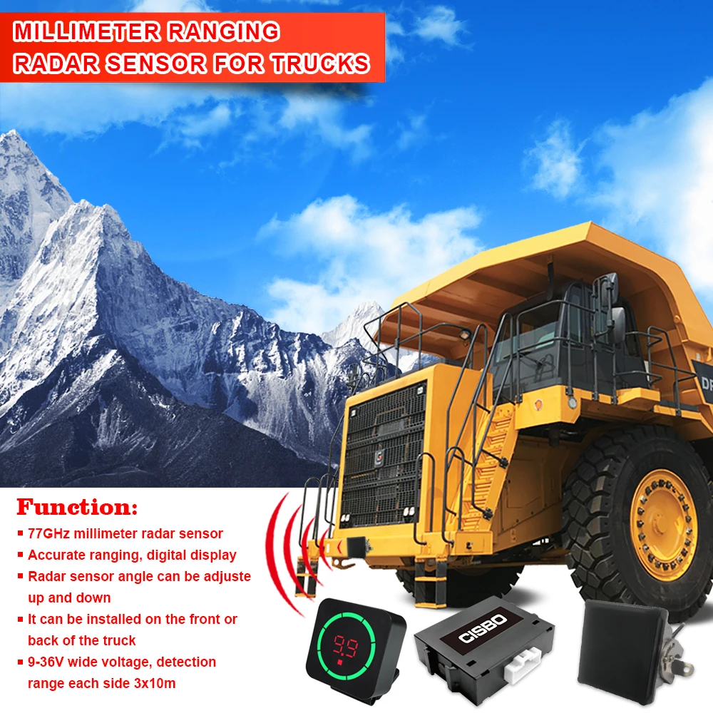 CISBO new 10m detection  radar  PWAS    proximity warning  system  blind spot sensor  for  big vehicles