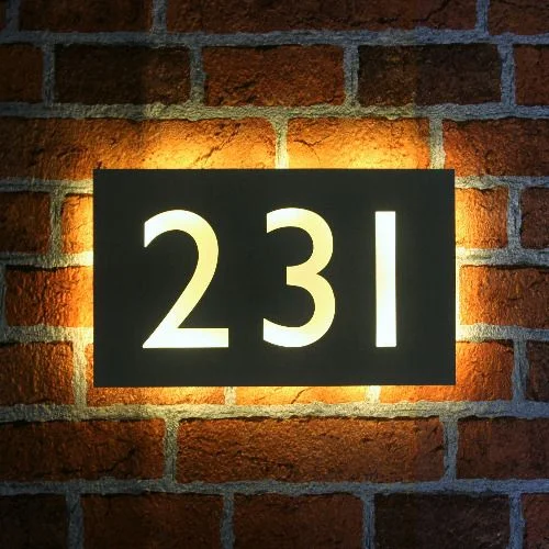Hot Sales House Numbers Acrylic Number Sign for Indoor Led Sign for Building Signs