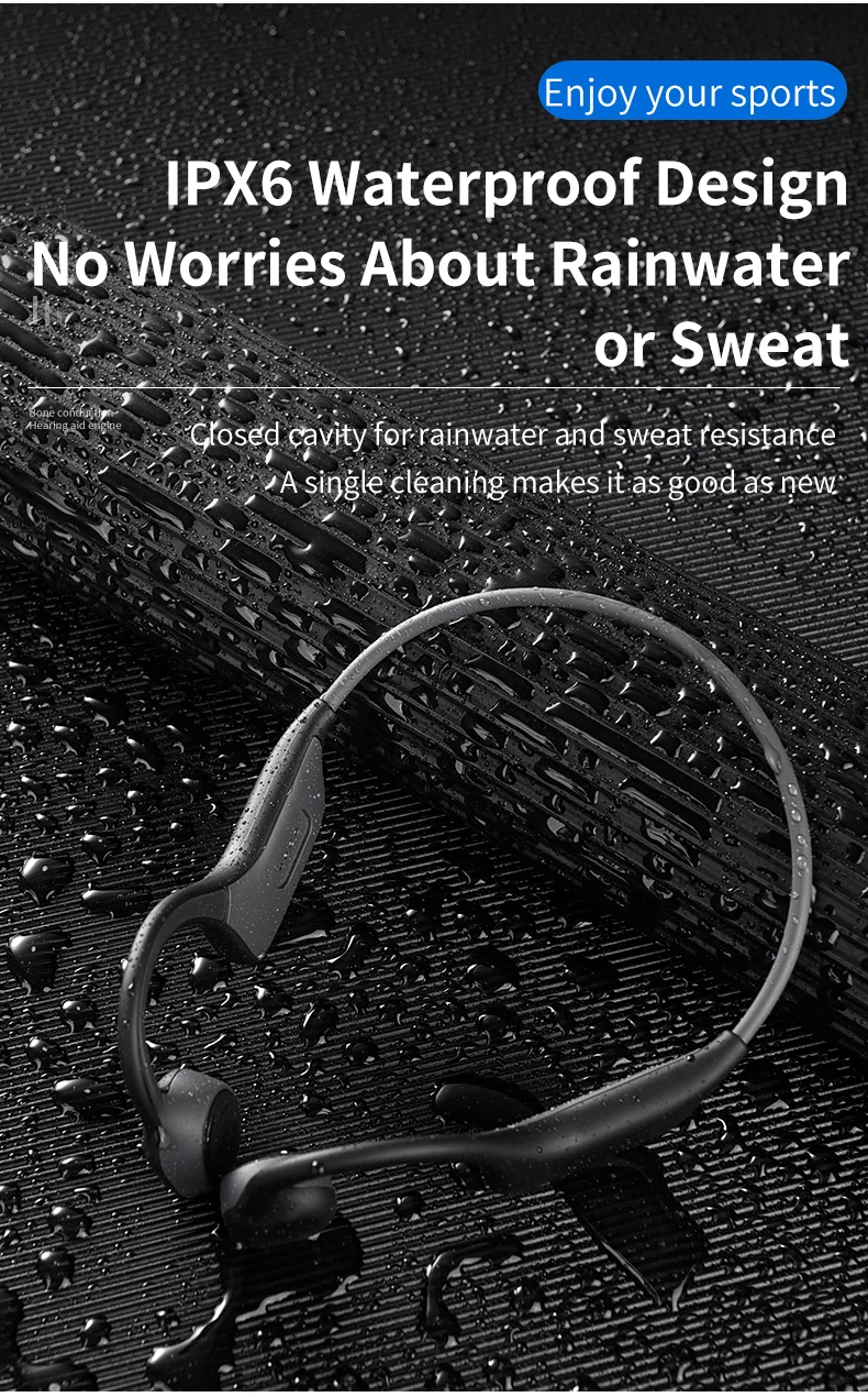 
Smart Mini Wireless Bone Conduction bt Stereo Open-Ear Headset Handsfree for iPhone Mobile Phone 