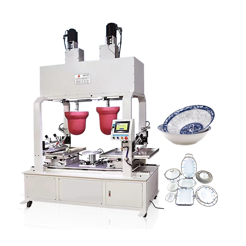 High quality 2 colour semi automatic bowl printing machine ceramic bowl pad printing machine