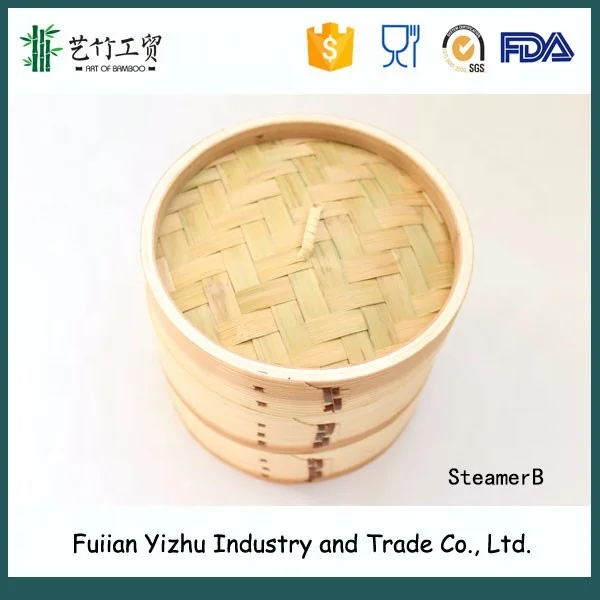 2020 Hot sell 100 handmade bamboo basket weaving steamer dim sum use  bamboo food steamers