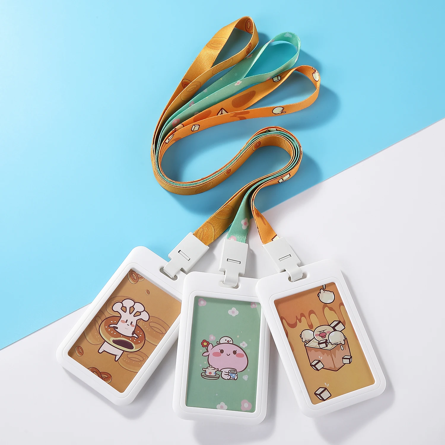 High Quality Customized ID Badge Holder Cover with Lanyard for Office Work Employee Staff