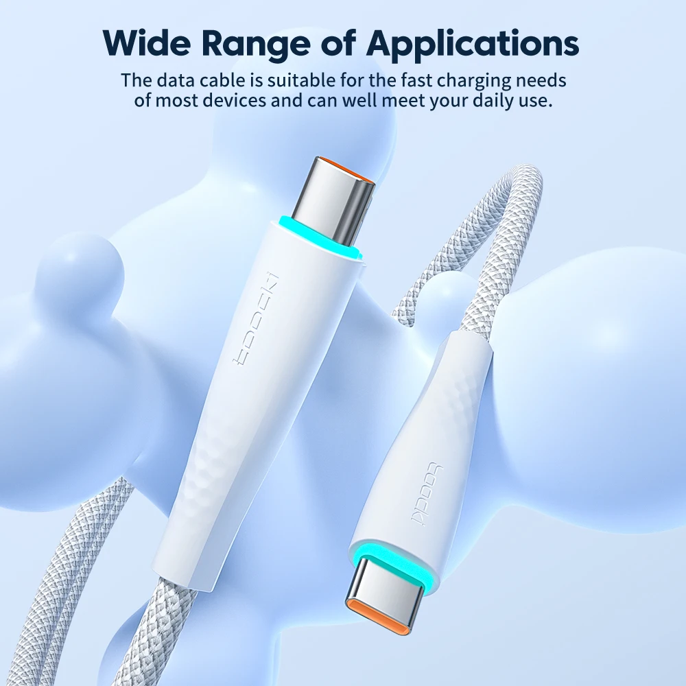 Toocki 100 W C toC Hiogh Quality Type-C to USB-C PD 60W 100W Fast Charging Data Cable
