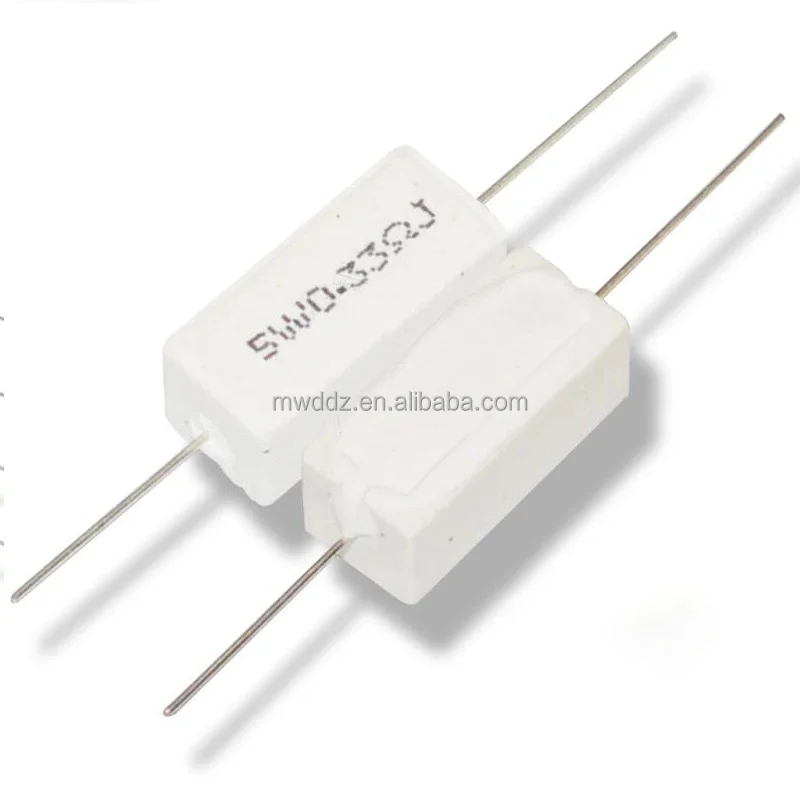 10pcs 5W 5% Cement Resistor Power Resistance 0.1 ~ 10K 0.1R 0.5R 1R 10R 100R 0.22 0.33 0.5 1 2 5 8 10 15 20 25 30 100 1K ohm
