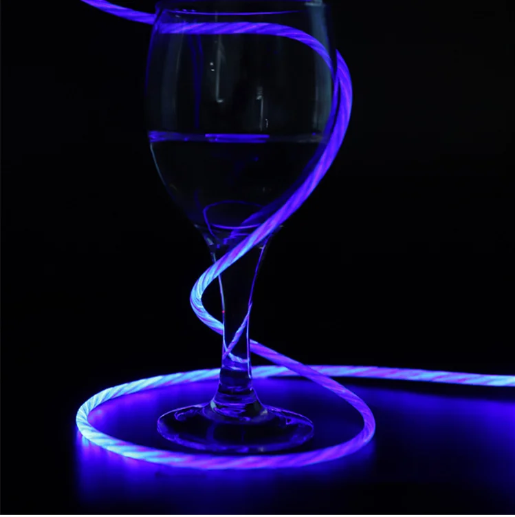 Drop Shipping Bulk Order 30% Off 3 in 1 Glowing Magnetic USB Charging Cable LED Streamer USB Charger Cable
