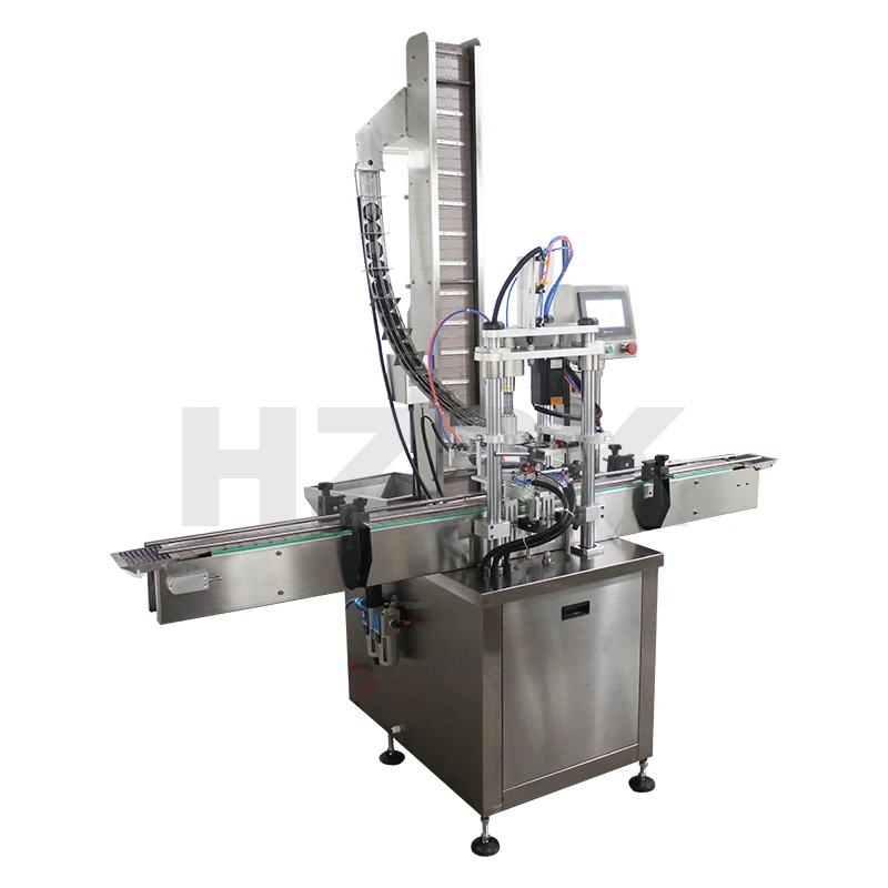 HZPK Automatic Customized Linear Glass Jar Can Screw Capping Machine