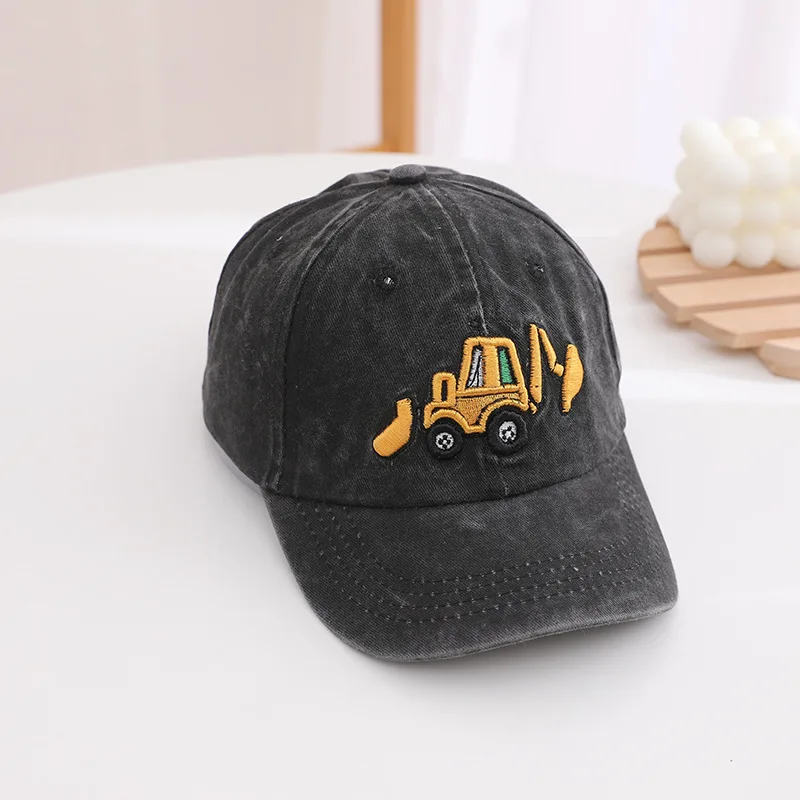 Children High Quality Custom logo Embroidery Curved Brim Solid Color Cotton outdoor Windproof sunhat baseball caps