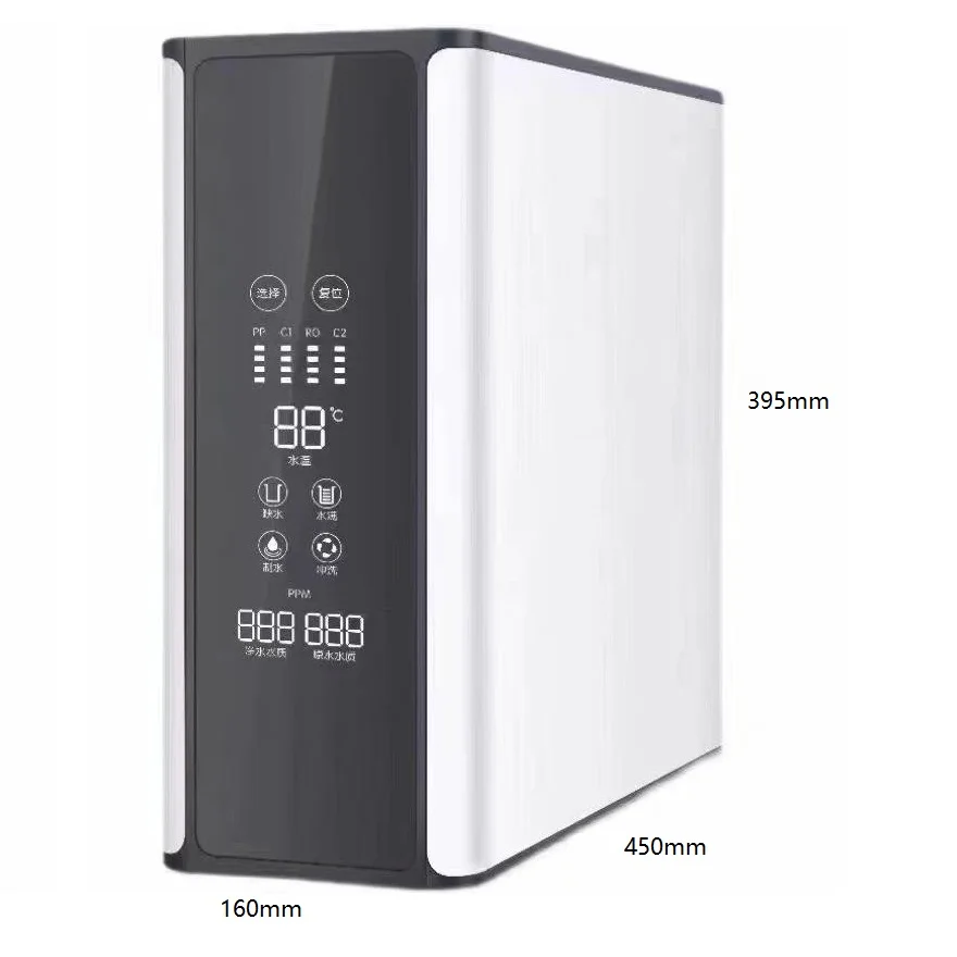 CE Smart Water Purifier Machine RO System Tankless Under-sink TDS Monitoring Electric 600 GPD for Drinkink Water