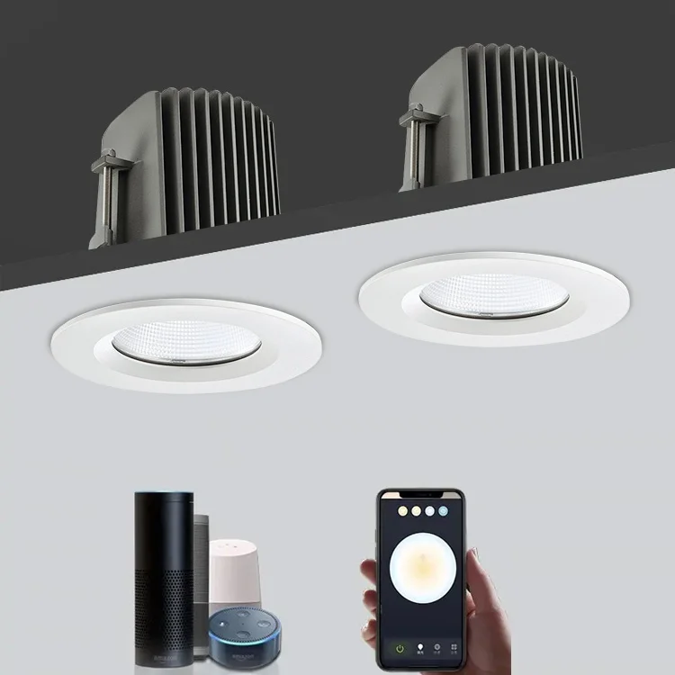 Indoor Dinning Room Hotel Bedroom Modern Aluminum Downlights Ip20 10w 12w 16w 20w 25w 32w Embedded Round Led Down Lamp