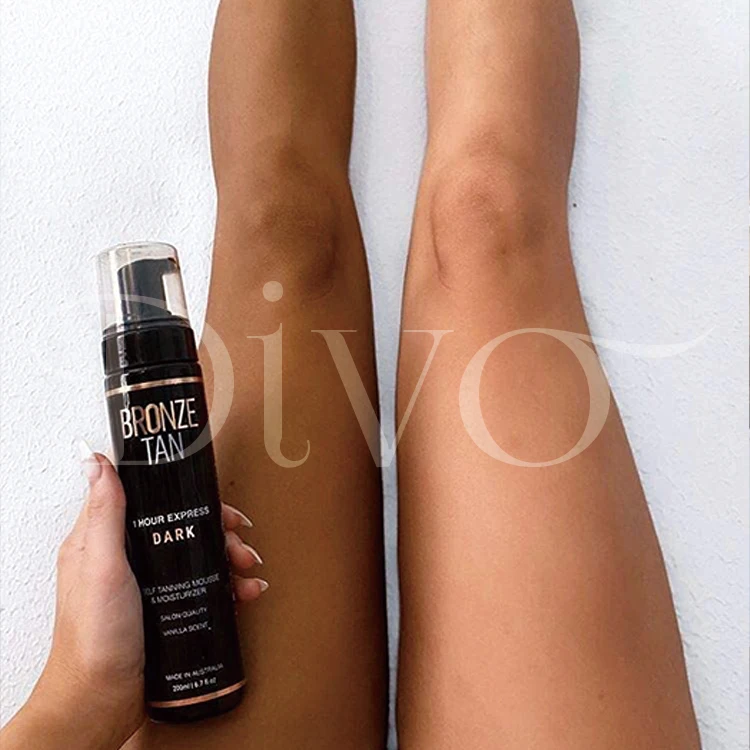 Sunless Self Tanner Organic Fake Tan Foam Spray Tanning Solution Body Bronze Self Tan Mousse