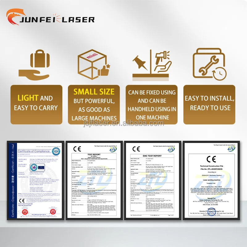 JUNFEI Jpt Mopa m7 30w 50w 100w Fiber Laser Marking Machine Small Portable 2 in 1 3D Metal Glass Leather Engraving Laser marker
