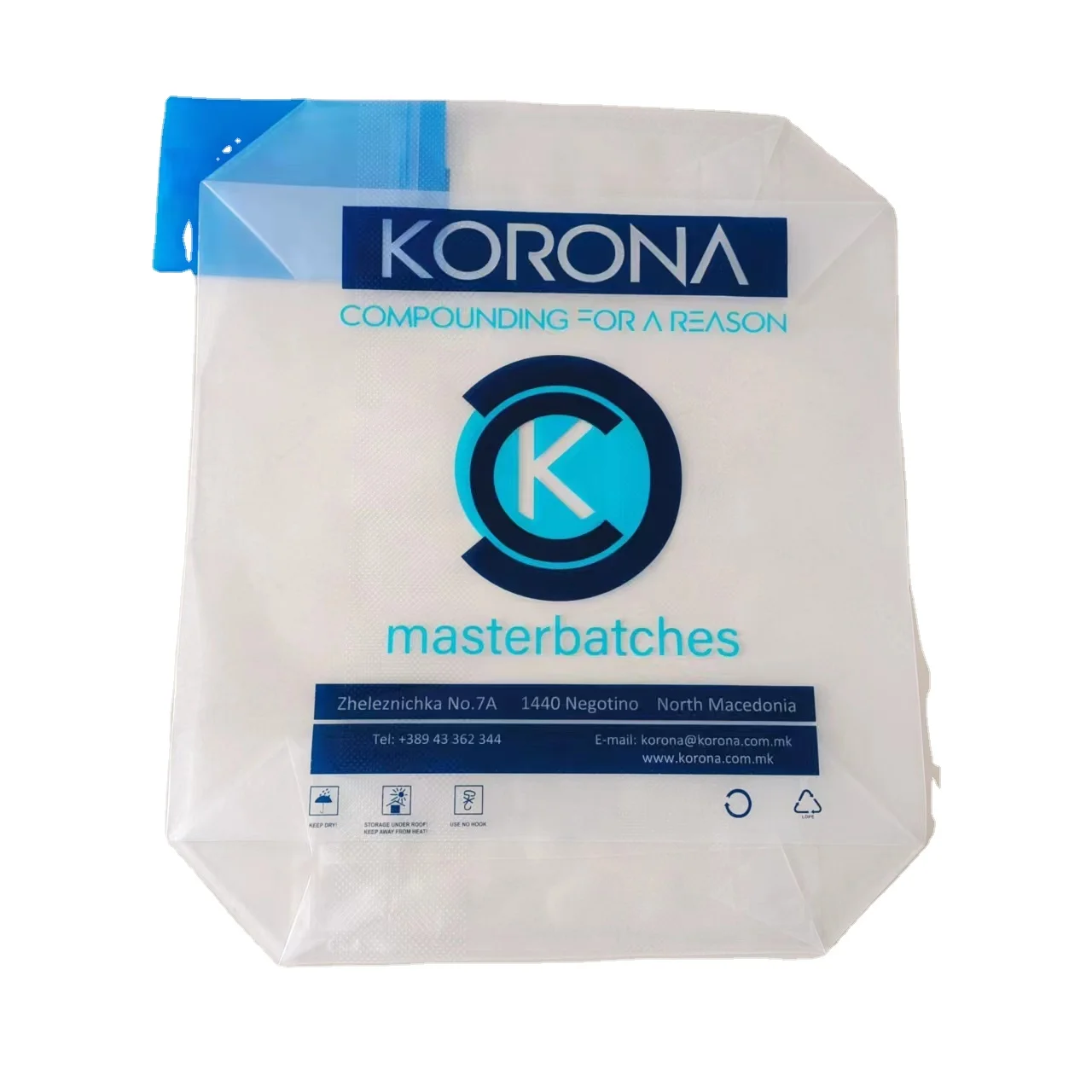 2 слоя 25 кг PE / Ldpe пластиковый мешок с клапаном для упаковки порошка