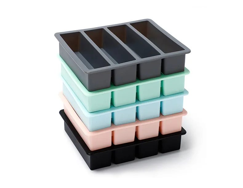 RTS Silicone Freezer Food Storage Container Ice Cube Tray for Soup Sauce Meal Prep with Lid