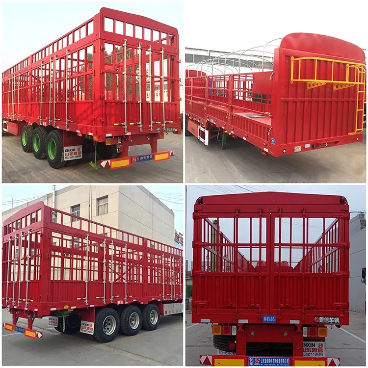 Xinghao 3 Axles 40 Tons Fence Trailer Cargo Transport Side Wall Truck Semi Trailer