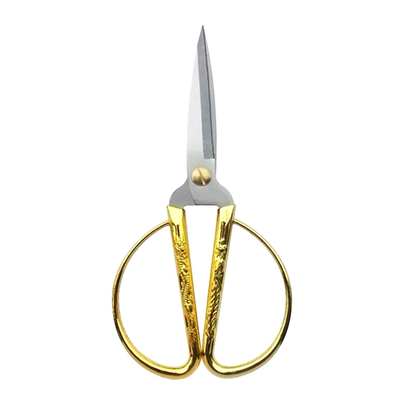 Golden wedding scissors longfeng alloy stainless steel golden wedding scissors, ribbon cutting, household scissors