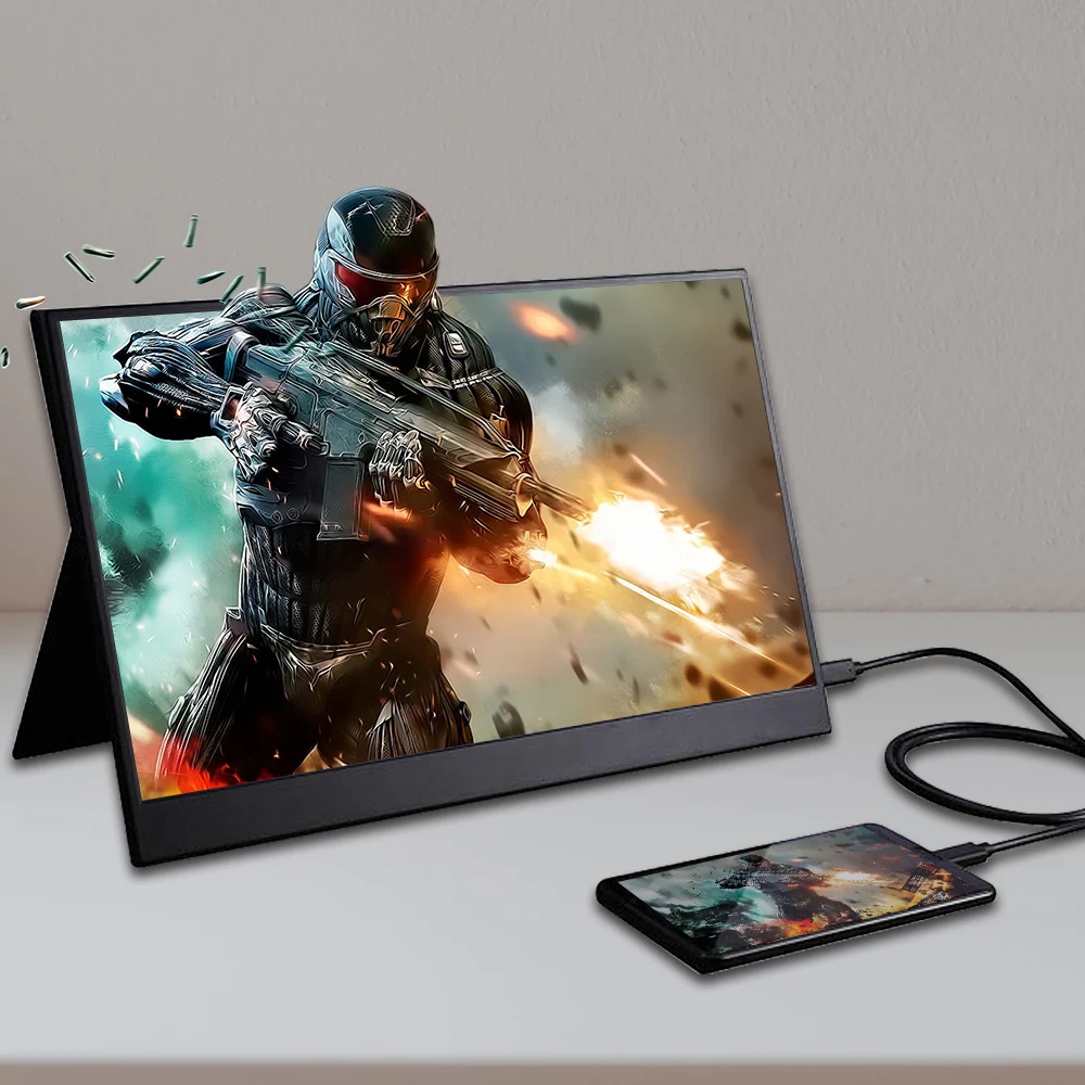 CRELANDER 15 6 дюймов 1080P IPS второй экран монитор для ноутбука металлический корпус телефона переключатель PS4 мини-ПК
