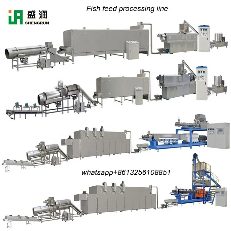 Animal Pet Food Production Line Dog Cat Bird Fish Feed Granulator Extruder Making Machine Production Line