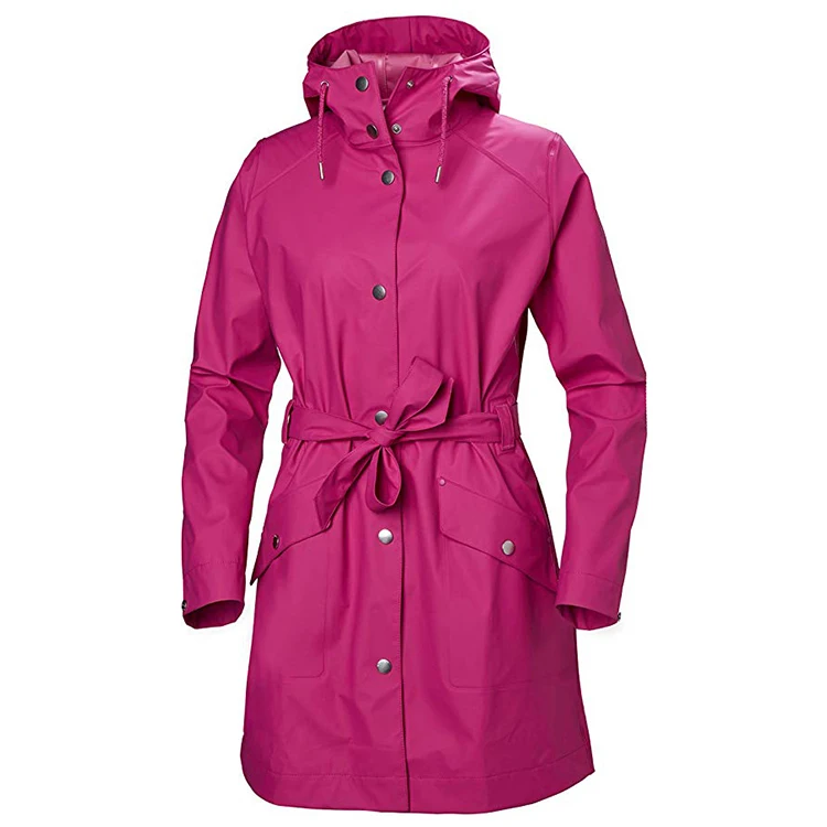 Женский непроницаемый длинный дождевик из искусственной кожи в британском стиле для взрослых